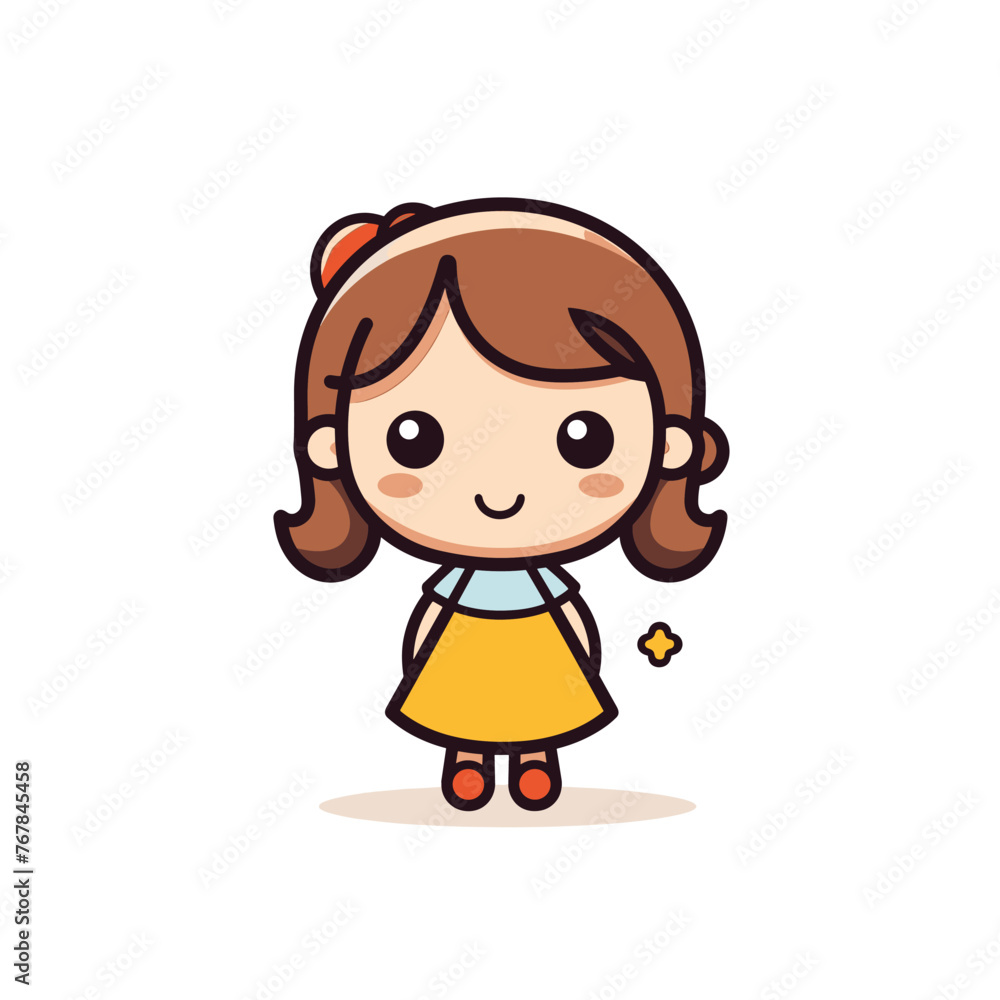 A cheerful cartoon character with spiky hair and big eyes A cheerful cartoon character with spiky hair and big eyes