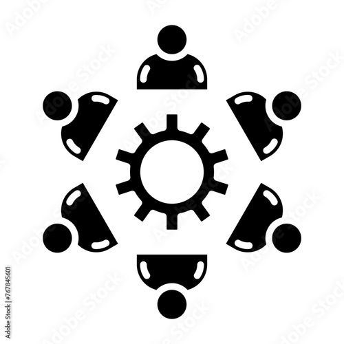   Company Culture glyph icon photo