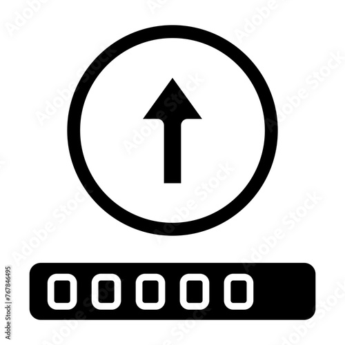 upload glyph icon