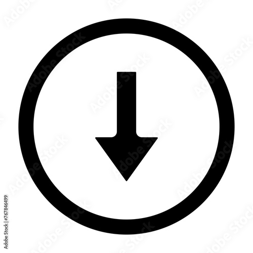 arrowdown glyph icon
