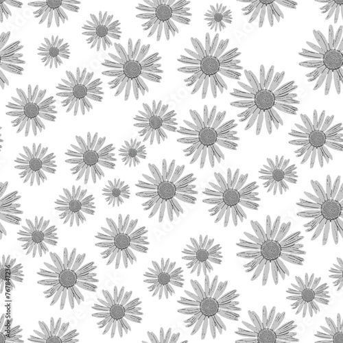 Seamless wallpaper with beautiful flowers.Vintage floral ornament. simple light and dark gray flower texture background pattern used for textile,wallpapers..,