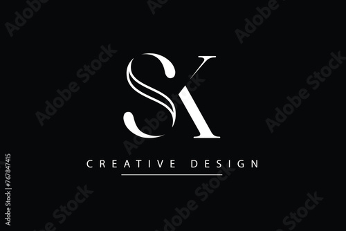 SK, KS, S, K, Abstract Letters Logo Monogram