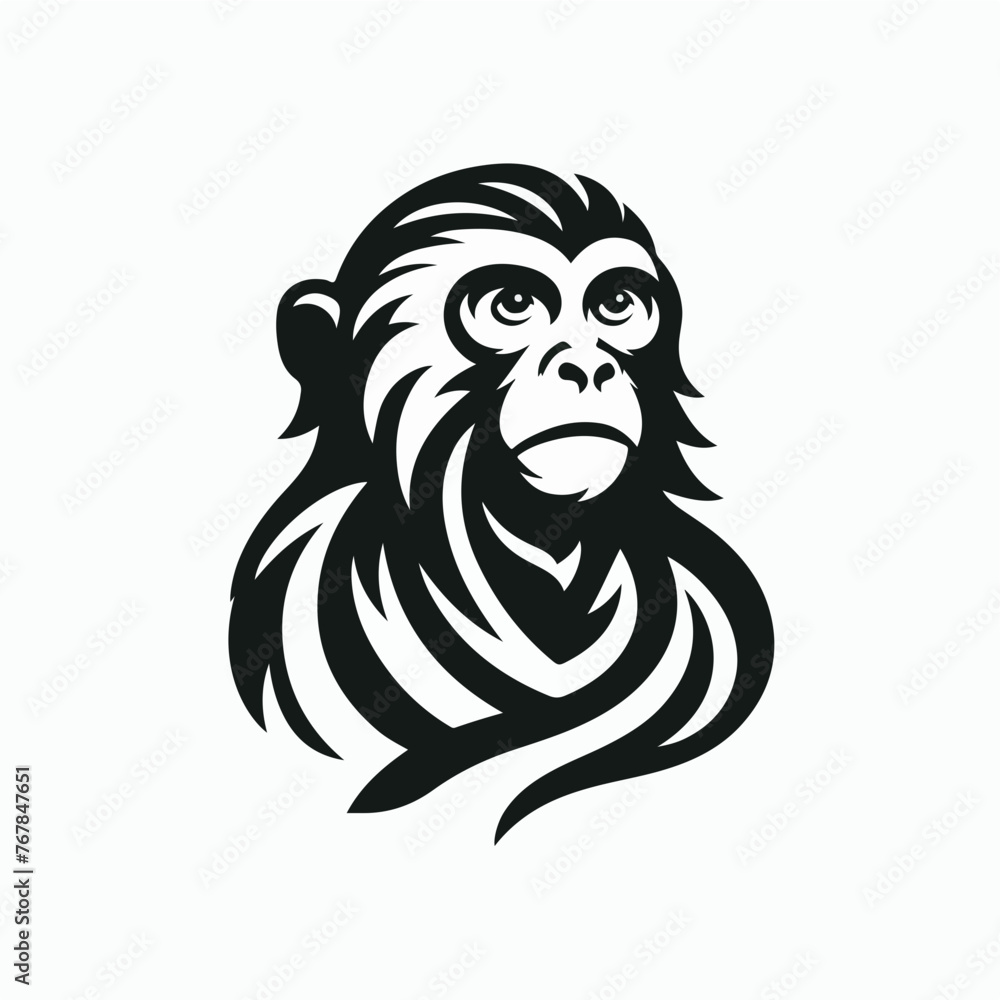 Macaque Monkey as Herbivorous Ape Vector Illustration