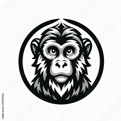 Macaque Monkey as Herbivorous Ape Vector Illustration