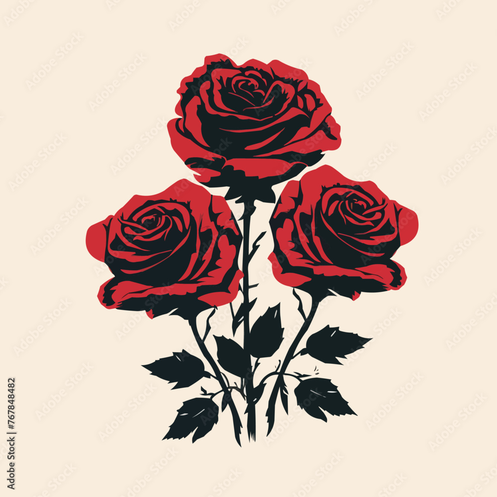 Fotografie Roses | Minimalist and Simple Silhouette