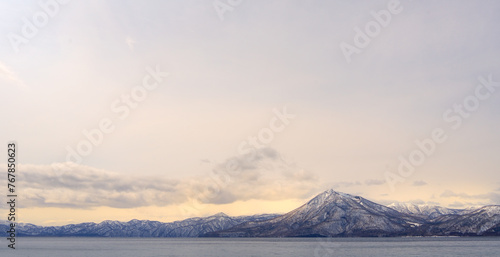 snow covered mountains landscape