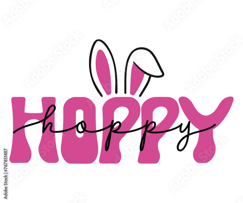 Happy Easter Day Svg,Retro t-shirt,Hoppy Easter,Cut File,Inastant Download