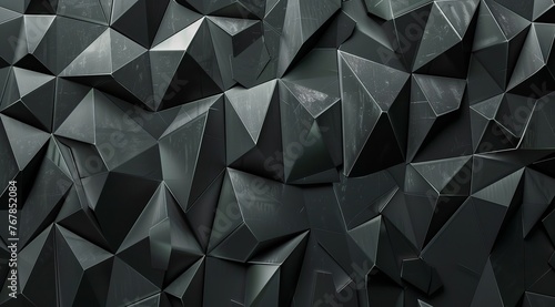 "A Black Wall Made of Triangles from Dark"