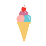 ice cream icon. Vector illustration