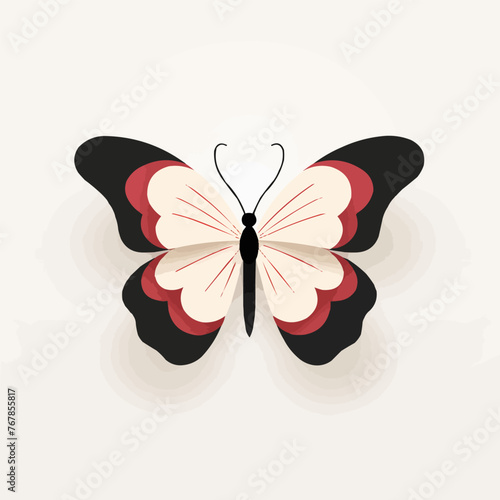 Butterfly - Black and White Isolated Icon - Vector illustration