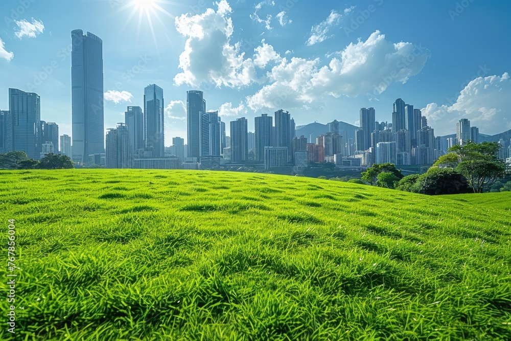 Fototapeta premium nature among urban environment
