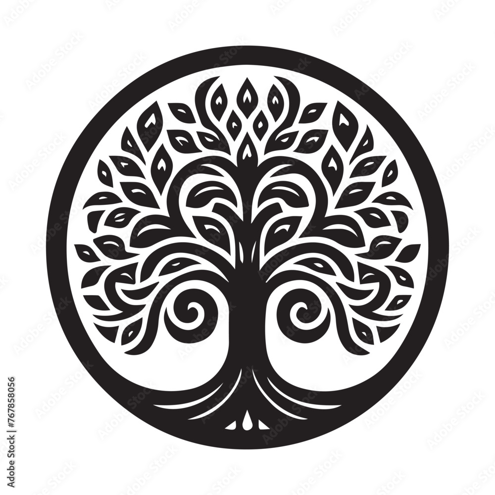 Tree of Life silhouette vector illustration Tree of Life silhouette vector illustration