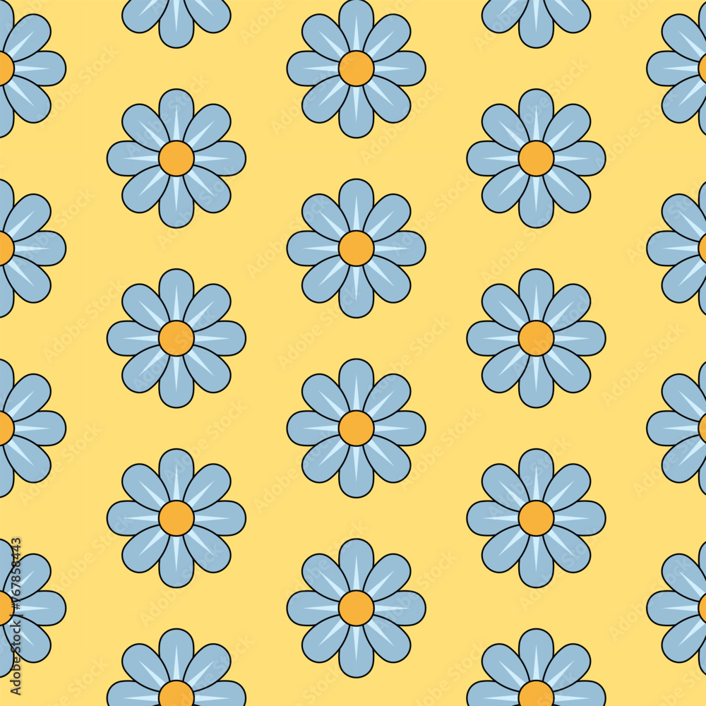 Y2K pattern. Retro seamless pattern with flower. Vector illustration Y2K pattern. Retro seamless pattern with flower. Vector illustration