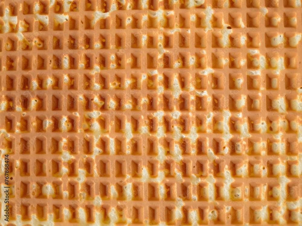close up waffles with cream filling. close up waffles with cream filling.
