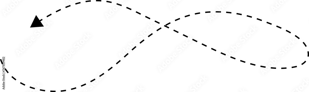 Dotted line arrow