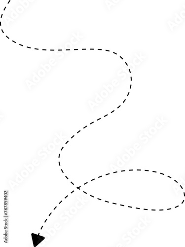 Dotted line arrow