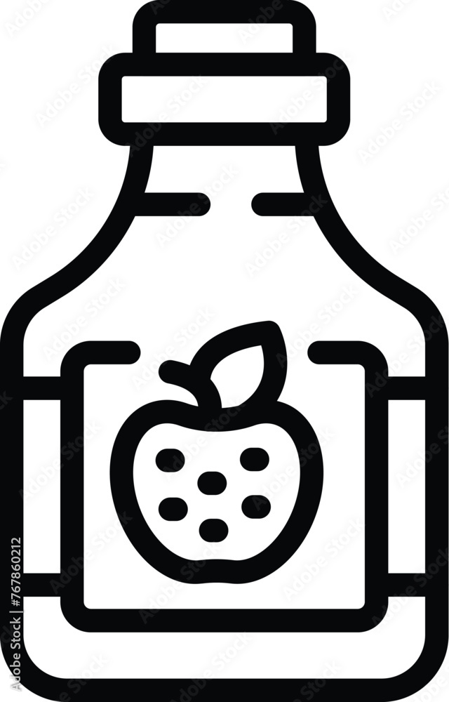 Fizzy cider bottle icon outline vector. Refreshment tangy drink. Apple aromatic beverage Fizzy cider bottle icon outline vector. Refreshment tangy drink. Apple aromatic beverage