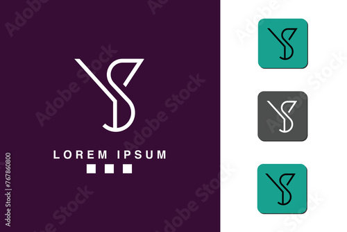 YS, SY, Y, S, Abstract Letters Logo Monogram	

