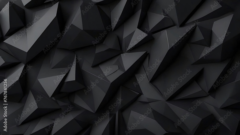 Fototapeta premium abstract black background with polygons