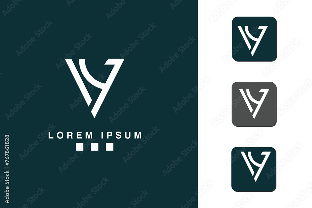 YV, VY, Y, V, Abstract Letters Logo Monogram YV, VY, Y, V, Abstract Letters Logo Monogram