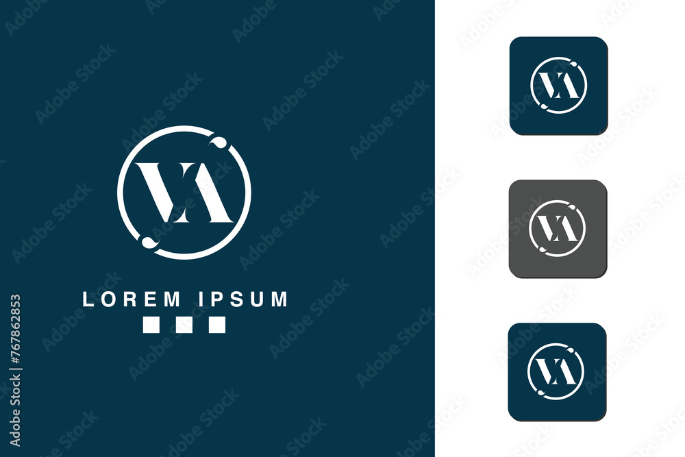 AV, VA, A, V, Abstract Letters Logo monogram AV, VA, A, V, Abstract Letters Logo monogram