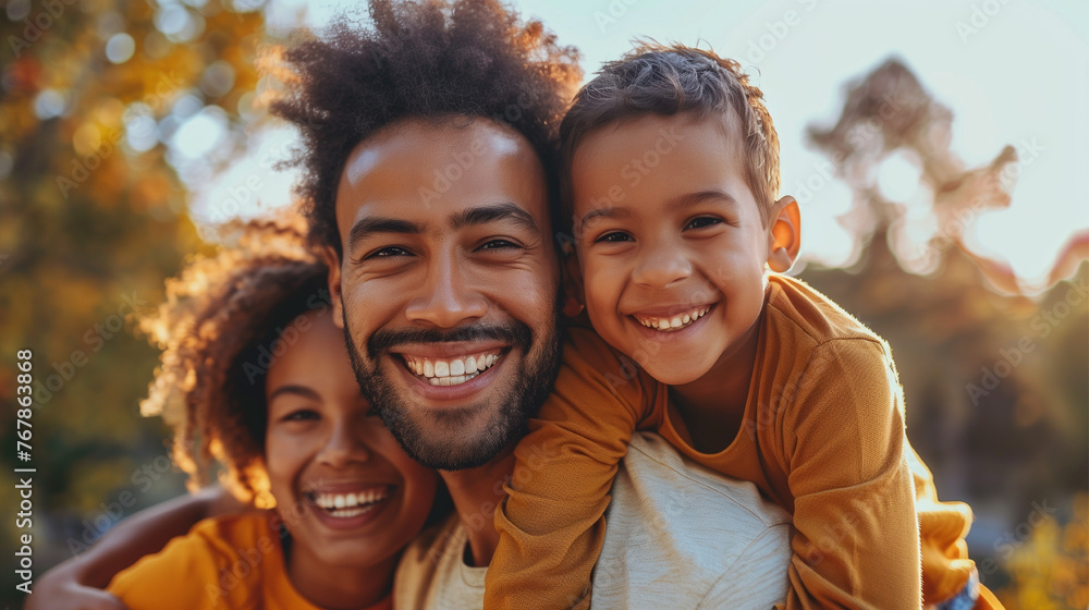 Fototapeta premium Happy family having fun