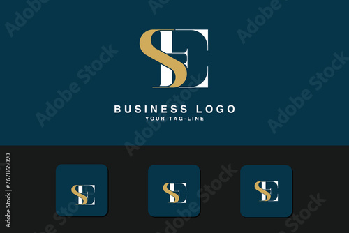 Alphabets Letters SE, ES, Initials Logo Monogram
