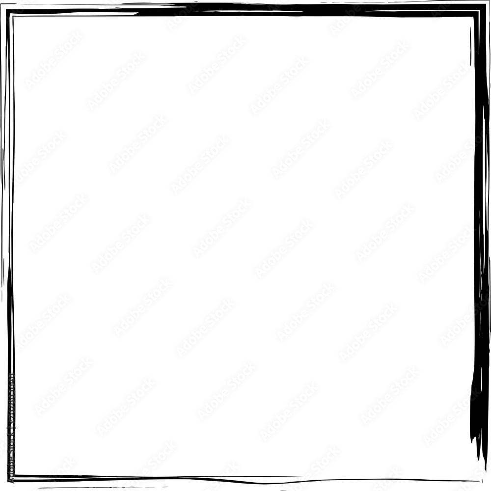 Obraz premium Square frames brush strokes. Set of design elements