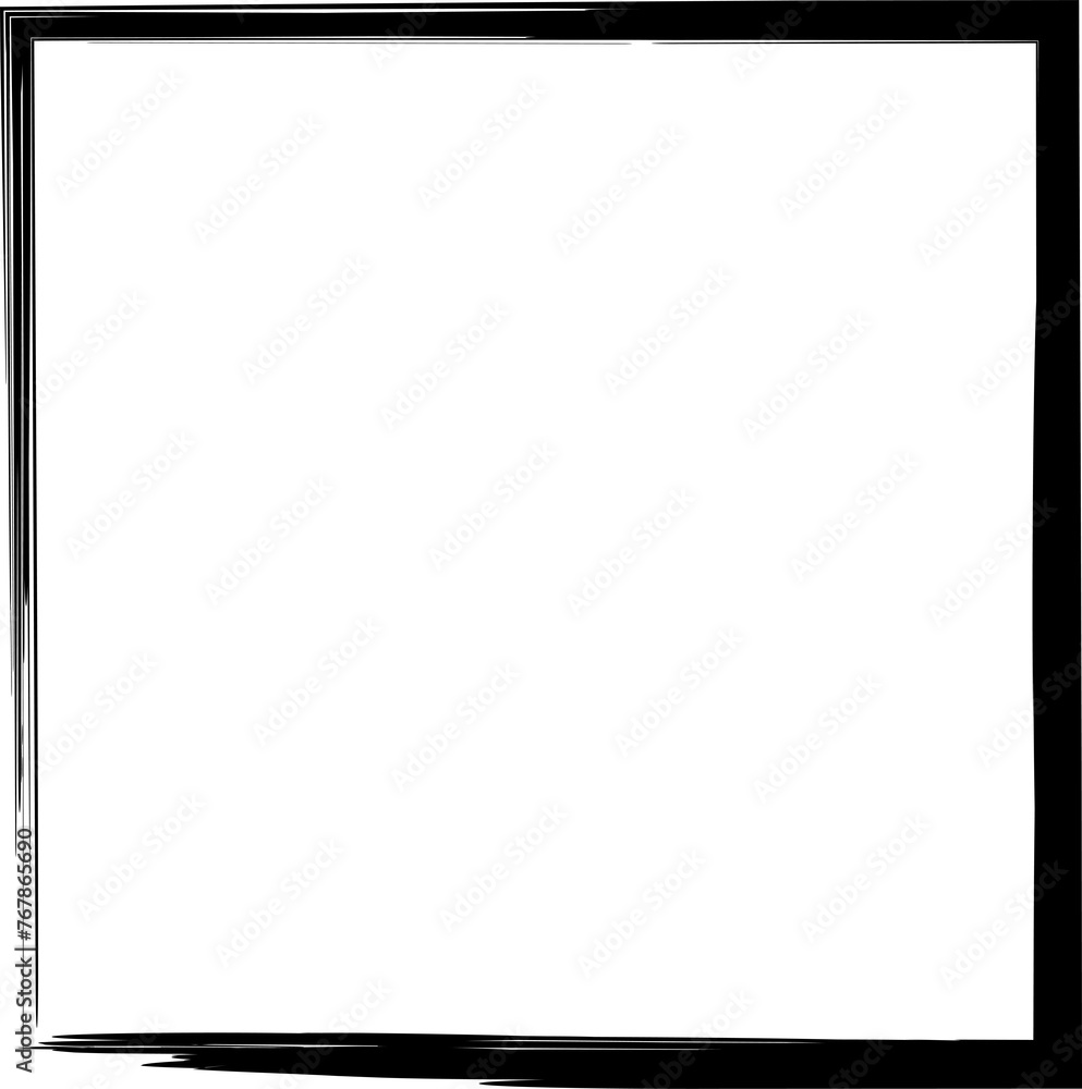 Obraz premium Square frames brush strokes. Set of design elements