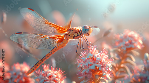 a very cute portrait of the beauty of a dragonfly © carlesroom