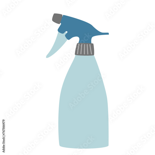 Gardening tools, blue sprayer. Fertilizer application, spraying