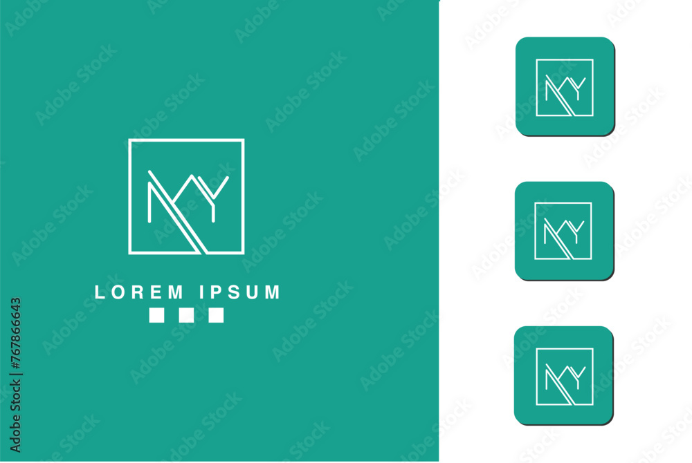 Alphabets Letters MY, YM, Initials Logo Monogram Alphabets Letters MY, YM, Initials Logo Monogram
