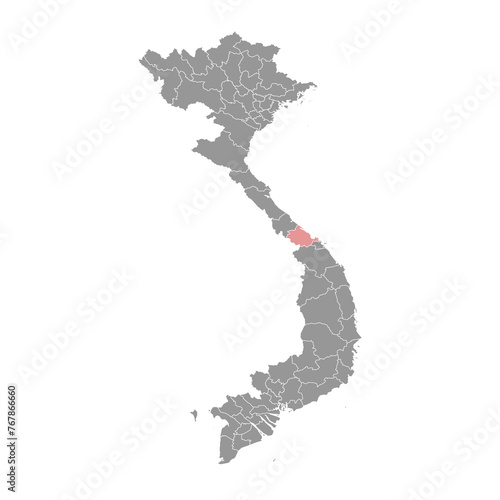 Thua Thien Hue province map, administrative division of Vietnam. Vector illustration. photo