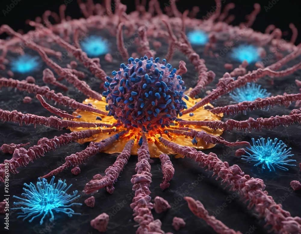 Fototapeta premium bacteria cells in the laboratory