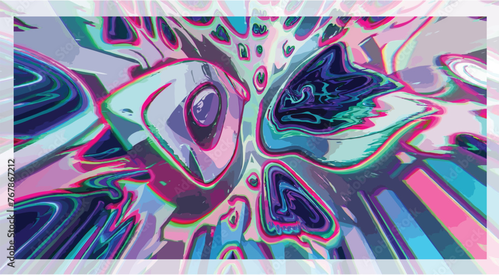 Fototapeta premium holo abstract 3d shapes .