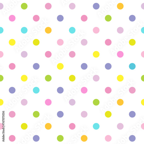 Polka Dot pattern, seamless texture colorful pattern