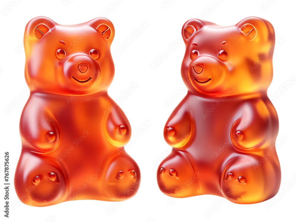 orange gummy bear isolated orange gummy bear isolated