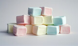 Colorful assortment of small marshmallows