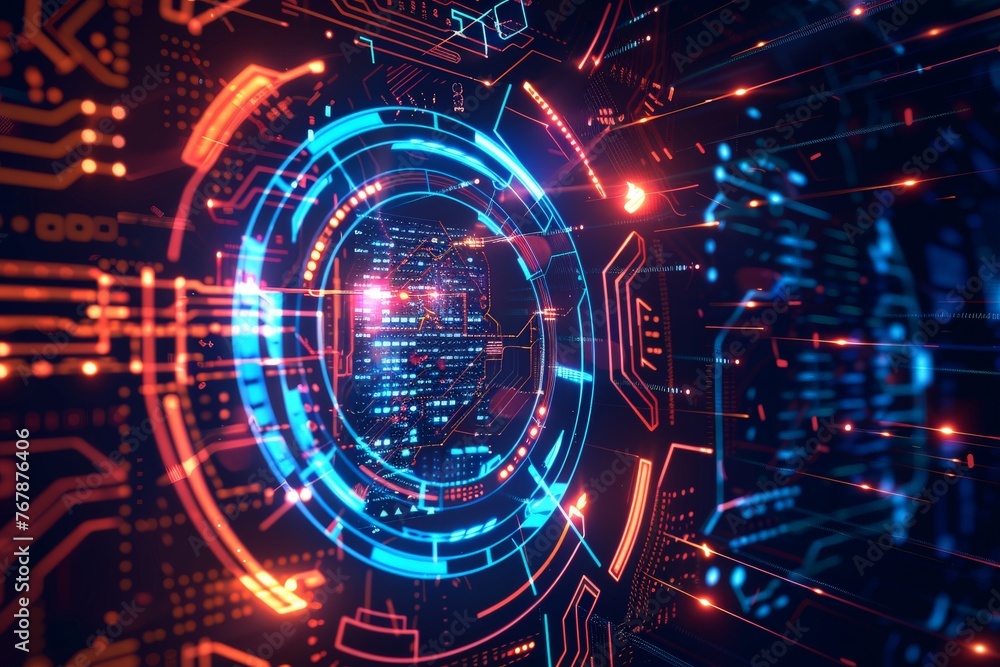 Fototapeta premium Abstract future technology