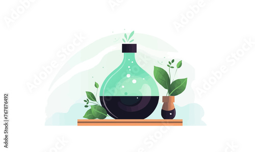 Essential Oils and Diffuser vector flat isolated vector style illustration