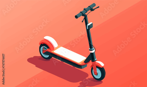 electric scooter isometric vector flat isolated illustration