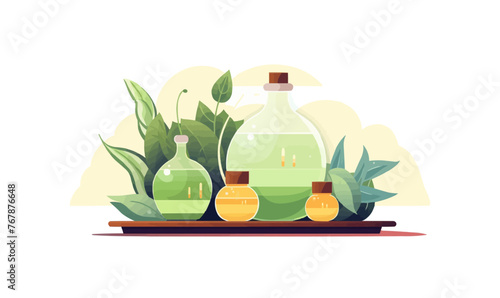 Essential Oils and Diffuser vector flat isolated vector style illustration