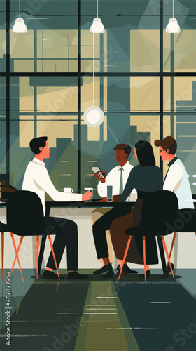 Businesspeople Having Meeting in Office -
