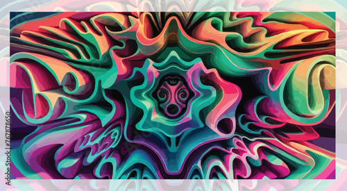 holo abstract 3d shapes .