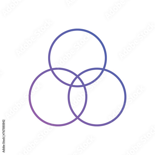 Gradient Color Intersect vector icon