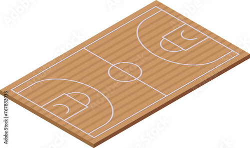 Basketball court icon isometric vector. Training session field. Workout training