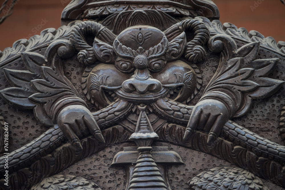 Fototapeta premium Kathmandu, Nepal- April 20,2023 : Buddhist temple architecture.