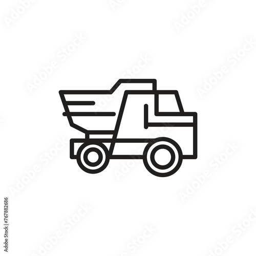 mining truck logo icon