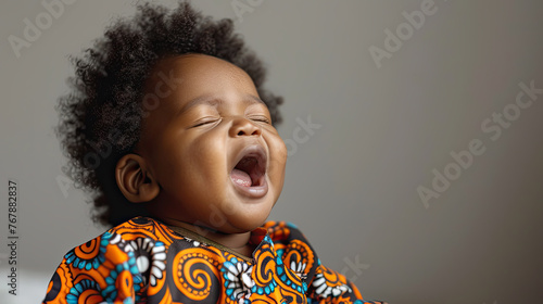 black american child yawning 