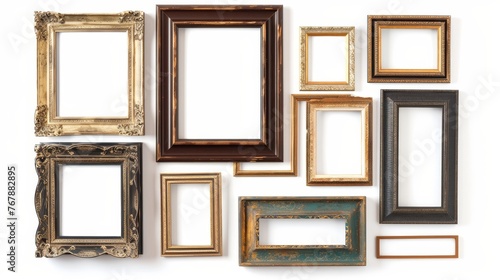 Frame collage isolated on white background